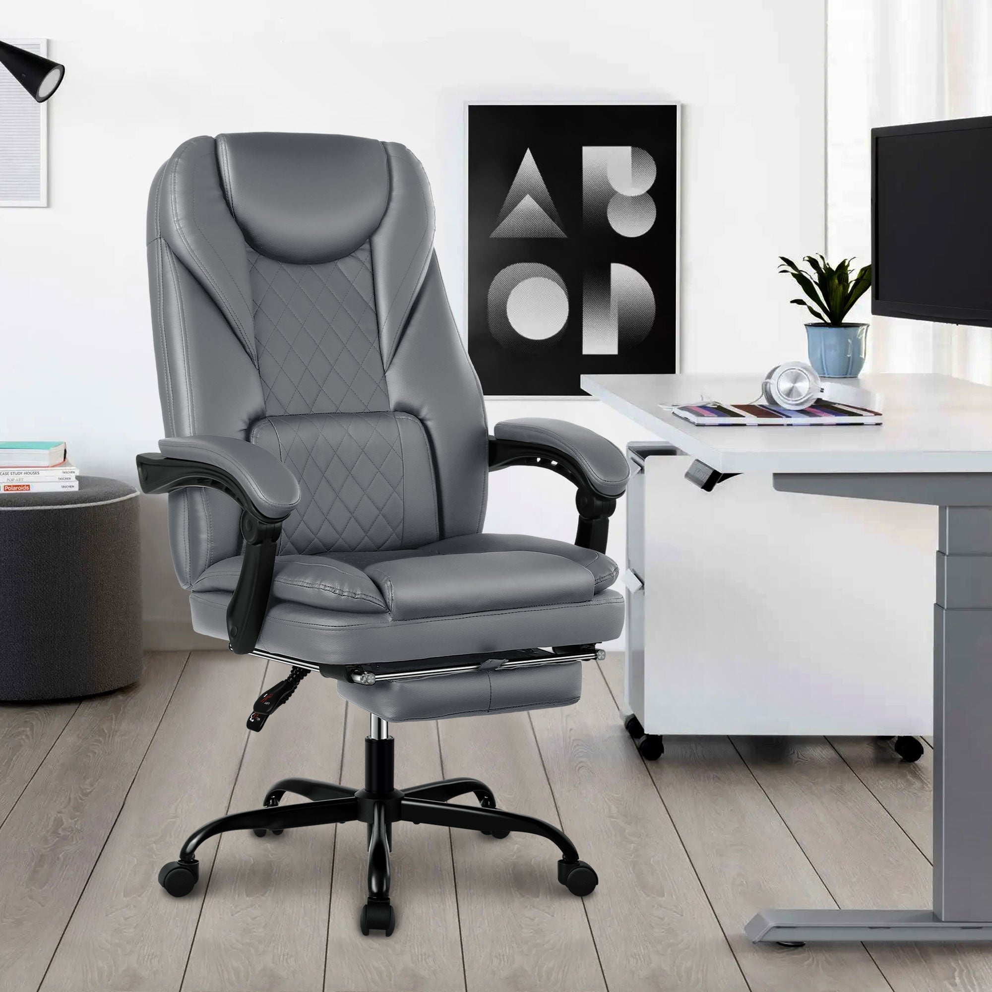 Big And Tall Executive Office Chair With Foot Rest – Kerdom