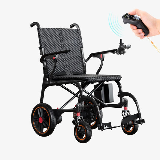 DX08 Carbon Fiber - 25.8lbs Ultra Remote Controlled Lightweight Electric Wheelchair