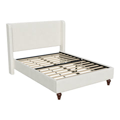 All Wood Slats Support Platform Bed Frame