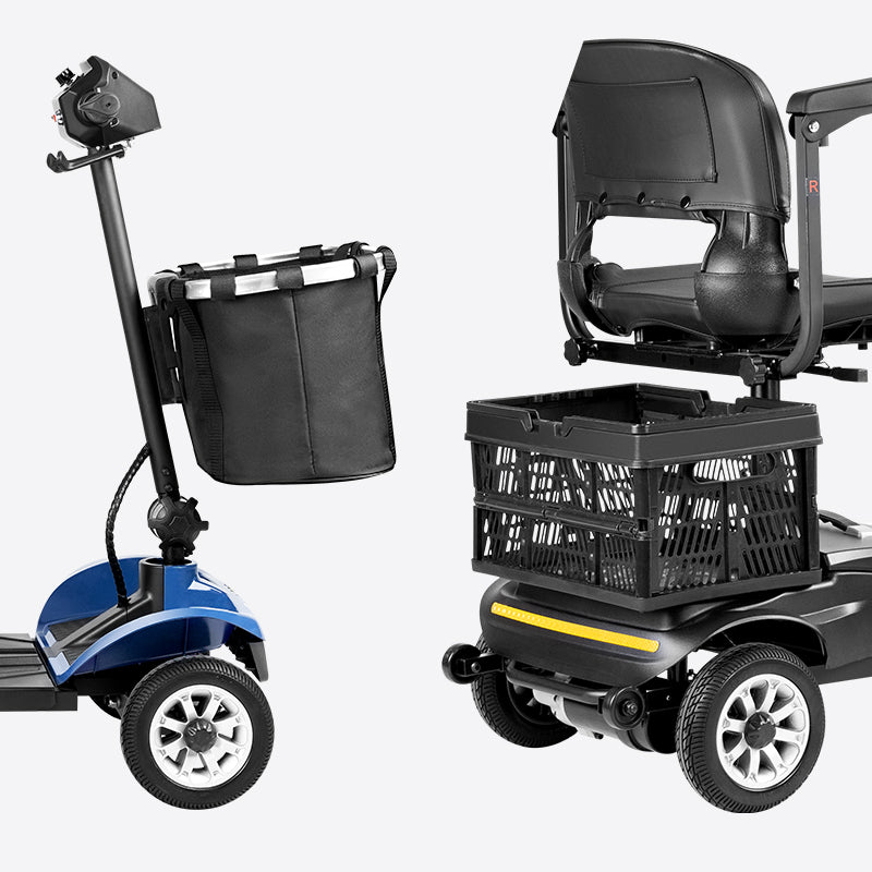 MS002 Long-Range Outdoor Mobility Scooter with Detachable Large Basket
