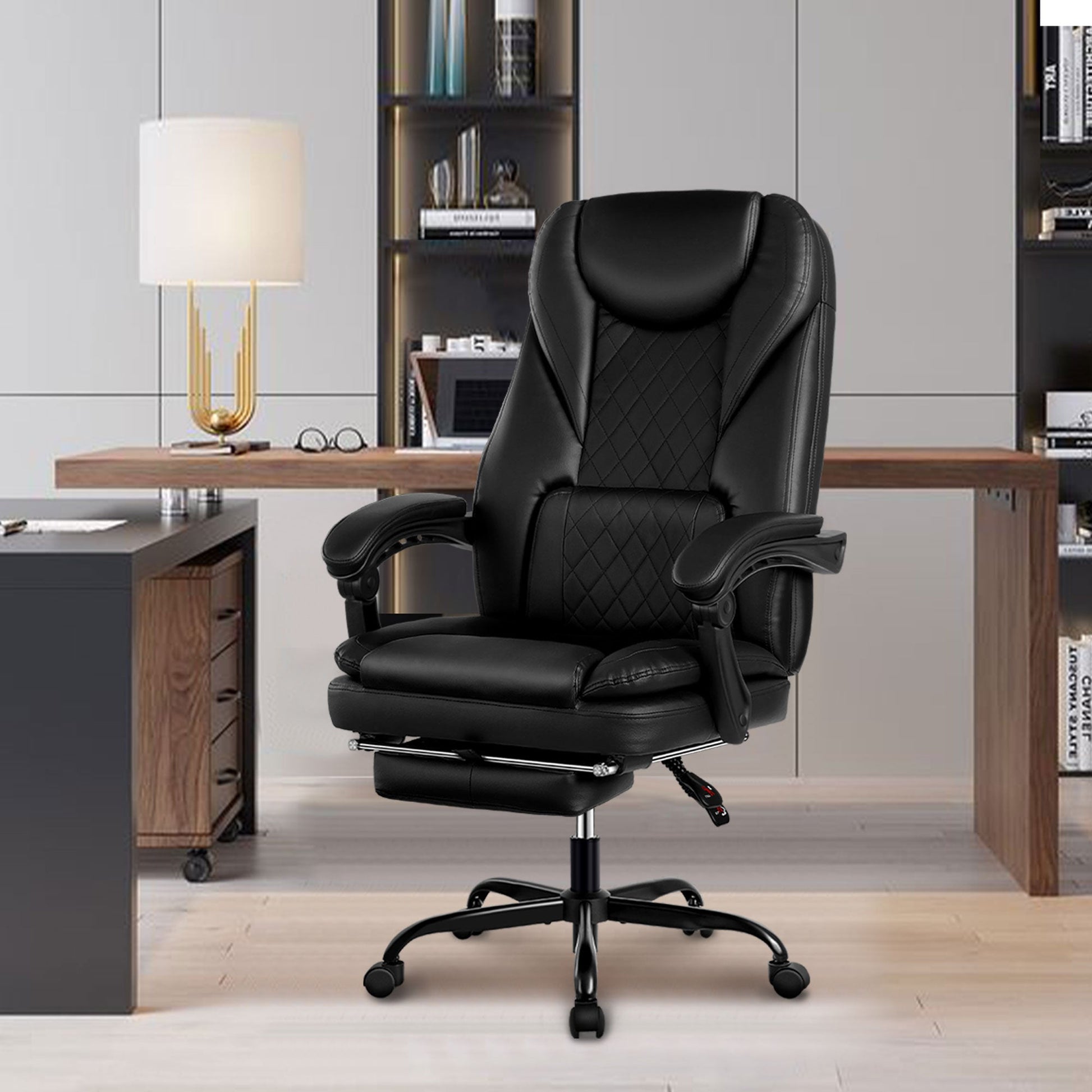 Big and Tall Executive Office Chair With Foot Rest