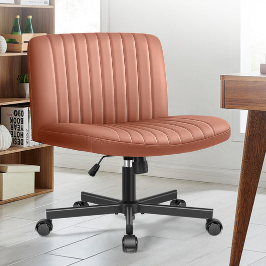 Kerdom Office Armless Chair Cross Legged with Adjustable Height