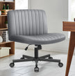 Kerdom Office Armless Chair Cross Legged with Adjustable Height