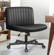 Kerdom Office Armless Chair Cross Legged with Adjustable Height