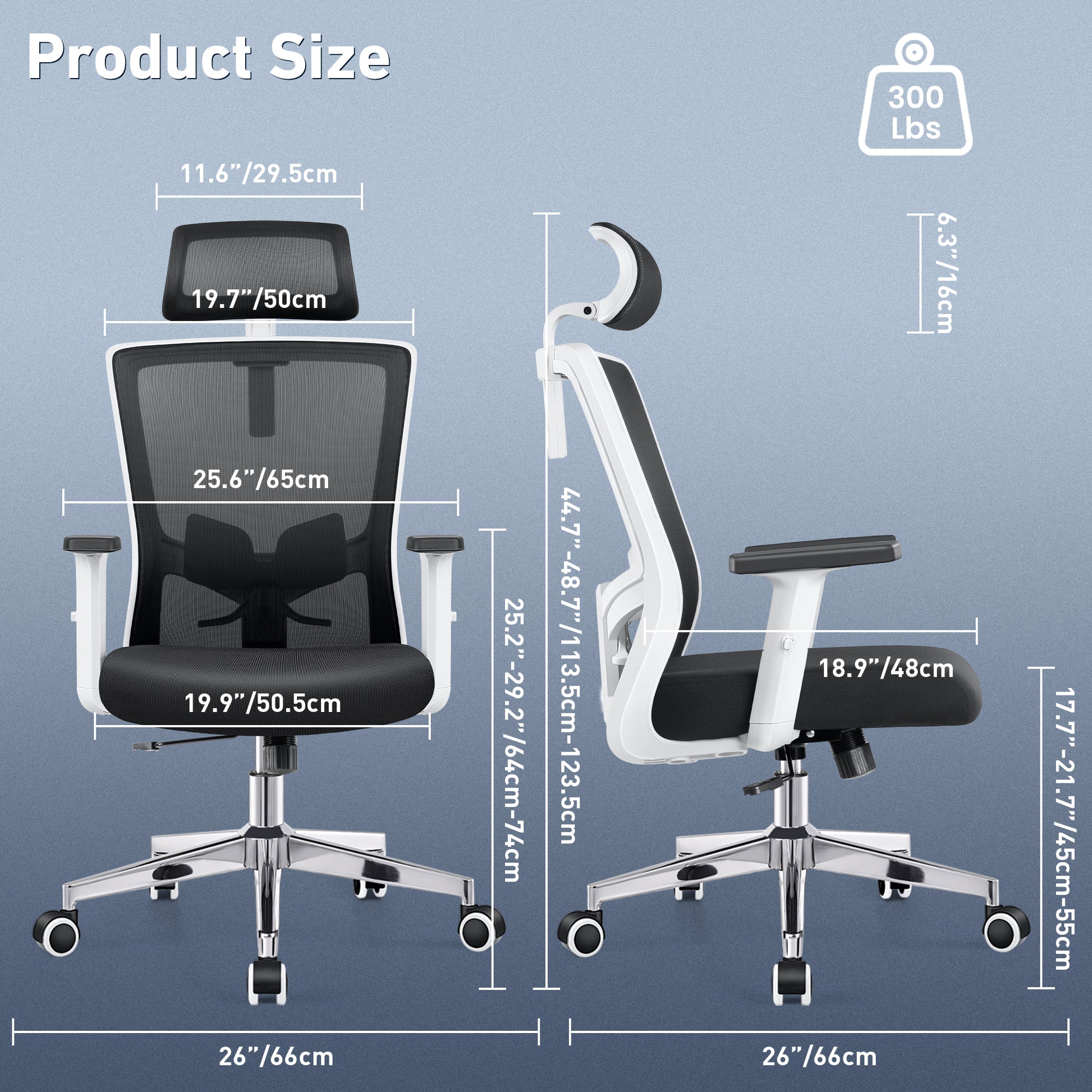 Ergonomic Desk Chair with Adjustable Lumbar Support