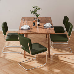 COOLHUT Dining Chair Set of 4, PU Leather Dining Room Chairs with Metal Legs