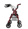 2-in-1 Aluminum Wheelchair Folding 4-Wheel Walker Rollator With Adjustable Handles