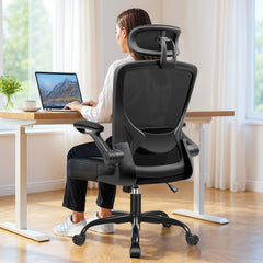 COOLHUT Office Chair Ergonomic Desk Chair, High Back Gaming Chair, Big and Tall Reclining Comfy Home Office Chair Lumbar Support Breathable Mesh Computer Chair Adjustable Armrests 400LBS