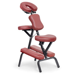 Folding Adjustable Tattoo Spa Chair, Portable Adjustable Massage Chair, Salon PU Leather Pad Travel Massage Seat W/Carrying Case
