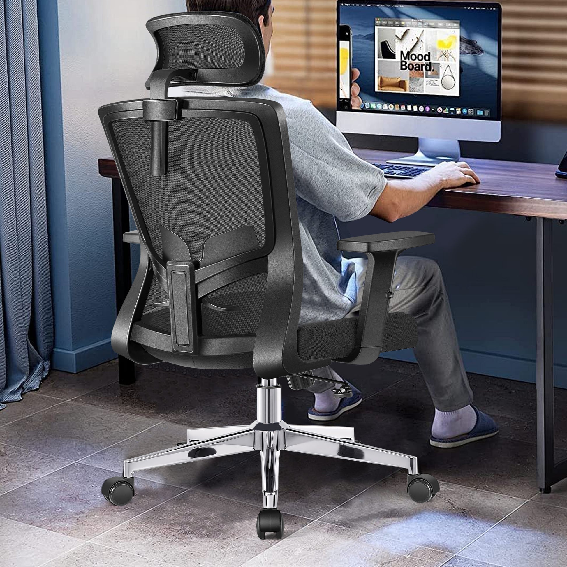 Ergonomic Desk Chair with Adjustable Lumbar Support