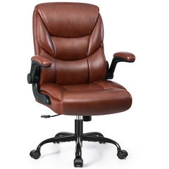 COOLHUT Leather Office Chair, Big and Tall Office Chair 400LBS Wide Seat Ergonomic Computer Desk Chair High Back Executive Leather Chair Adjustable Task Chair Lumbar Back with 8-Year Warranty