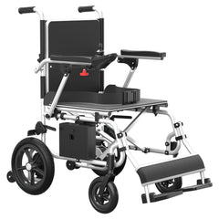 Lightweight Foldable Electric Wheelchair (only 42lbs), 12 miles Long Range All Terrain Smart Motorized Electric Wheelchair, Power Mobility Scooter with 360° Joystick