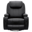 Manual Swivel Rocking Recliner Chair w/ Massage & Heat