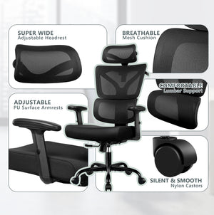 High Back Ergonomic Wing Split-Back Management Chair