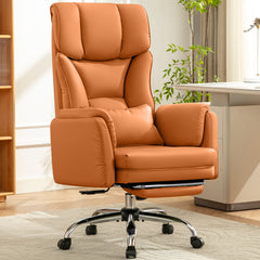 COOLHUT Big and Tall Office Chair, High Back Executive PU Leather Desk Chair with Footrest, Ergonomic Home Office Chair Computer Chair with Lumbar Support & Padded Armres