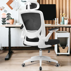 kerdom member discount Mesh and Fabric Mid-Back Ergonomic Chair With Headrest