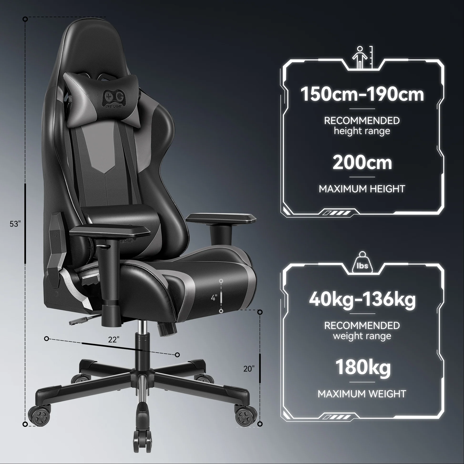 Kerdom Big And Tall Gaming Chair Upgrade 330 lbs