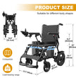 Portable Electric Wheelchair Lightweight Foldable for Adults Seniors