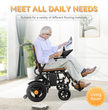 Portable Electric Wheelchair Lightweight Foldable for Adults Seniors