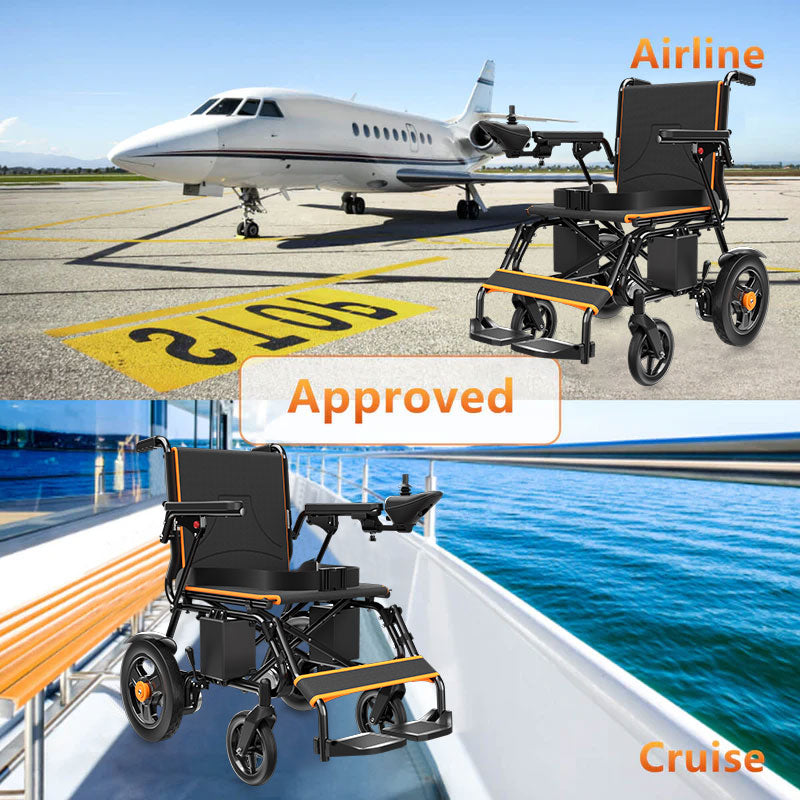 Portable Electric Wheelchair Lightweight Foldable for Adults Seniors