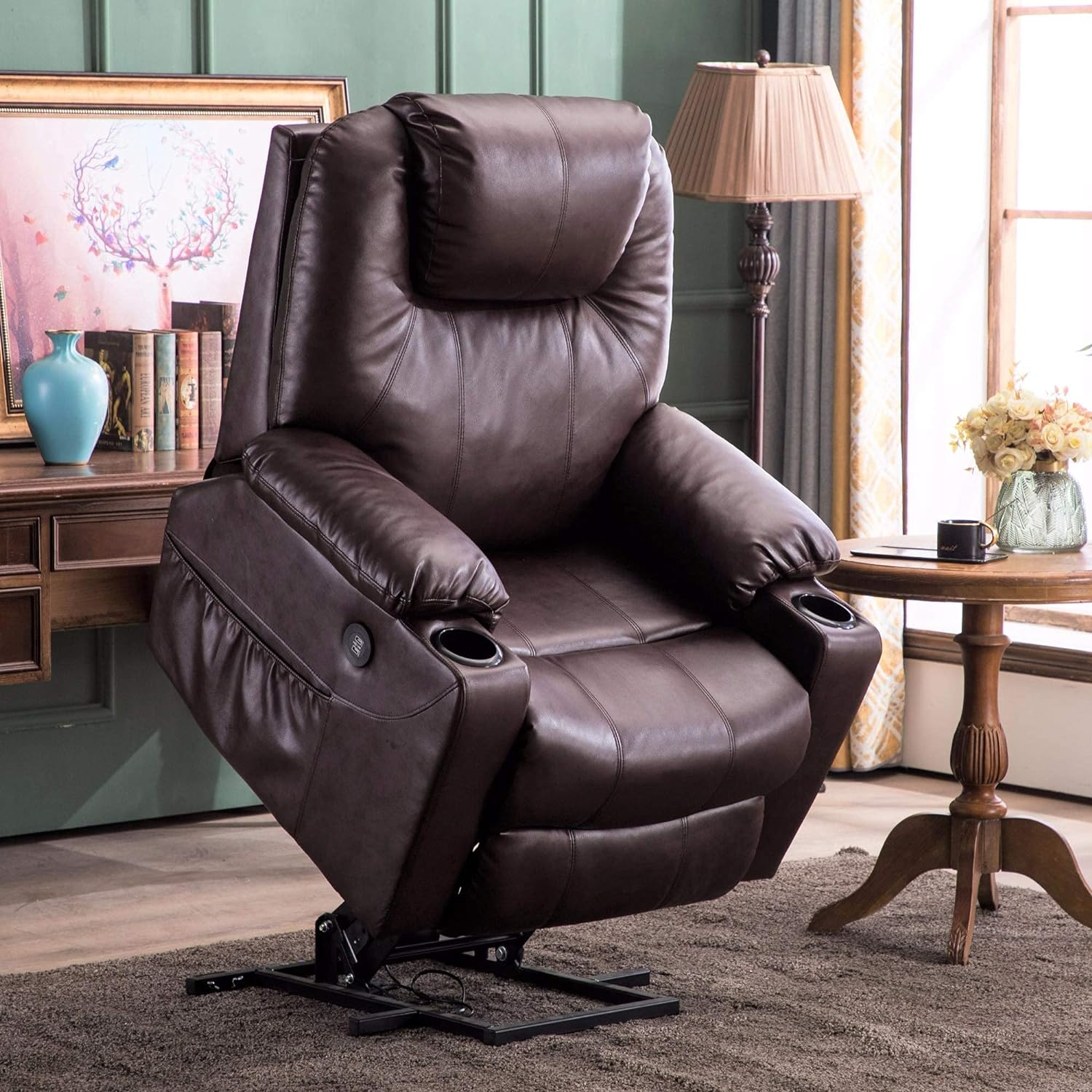 5032 Infinite Position Power Lift Recliner Chair w/ Massage & Heat