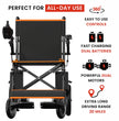 Power Wheelchair for Seniors and Disabled with 2 Batteries