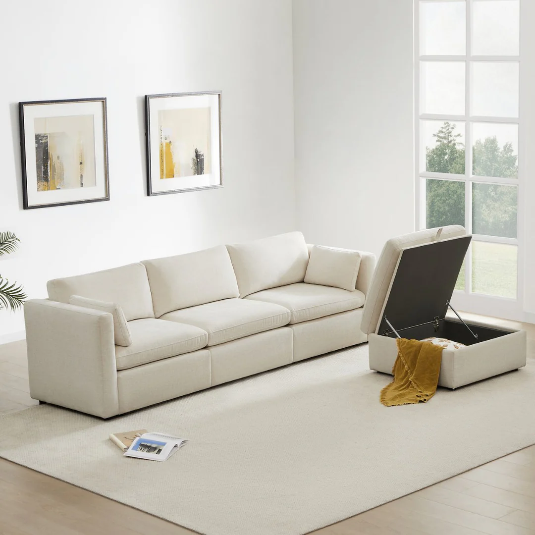 Cozyboy 5-Piece Modular Sofa Chaise (112'')