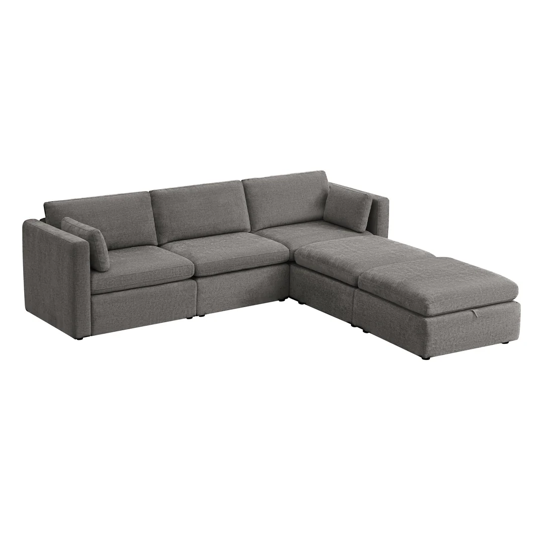 Cozyboy 5-Piece Modular Sofa Chaise (112'')