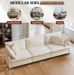 Cozyboy 5-Piece Modular Sofa Chaise (112'')