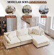 Cozyboy 5-Piece Modular Sofa Chaise (112'')