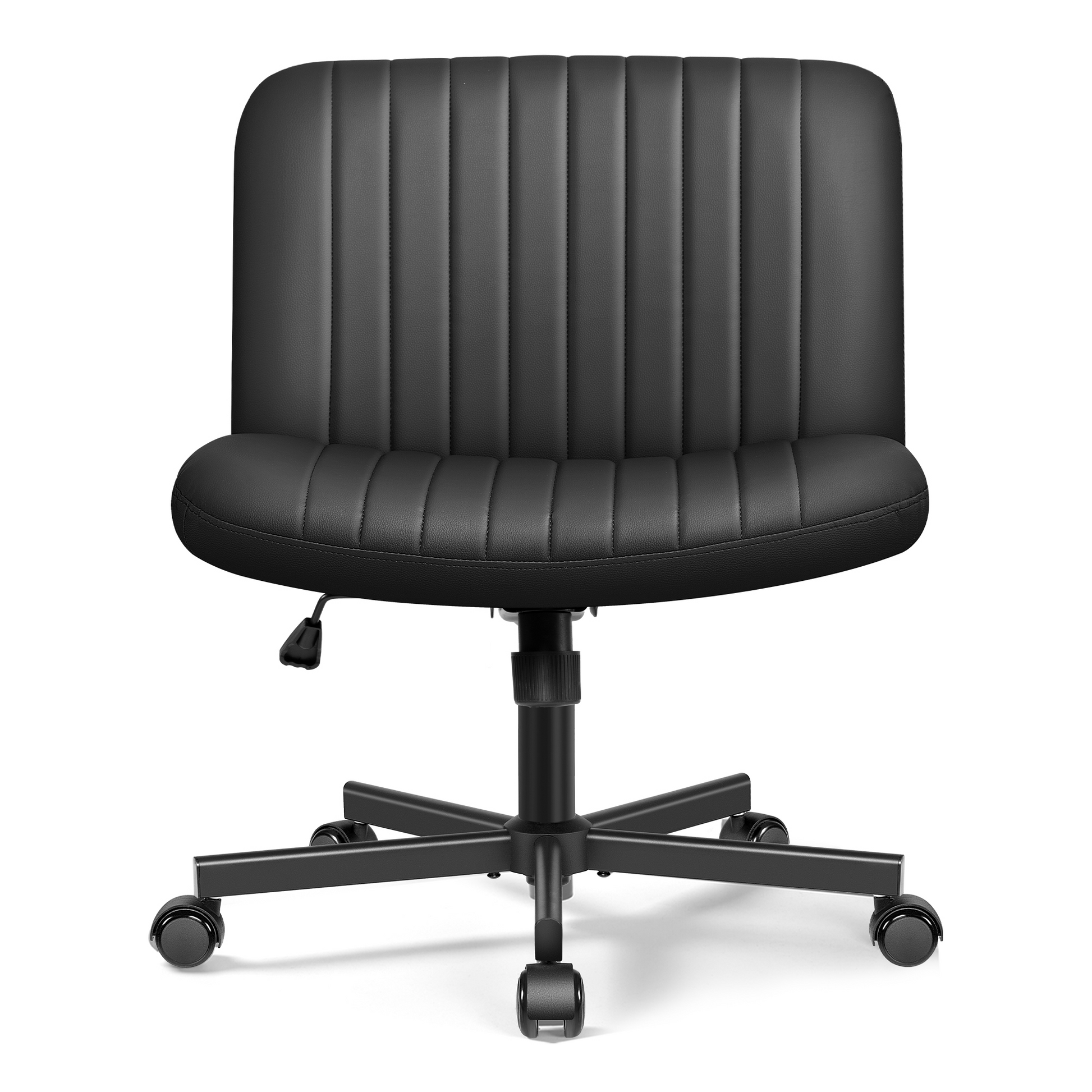 Kerdom Office Armless Chair Cross Legged with Adjustable Height