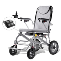 Portable Travel Foldable Power Wheelchair for Seniors and Disabled with 2 Batteries,30 Miles Range