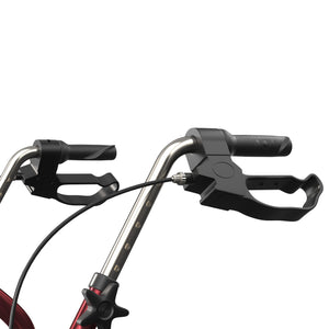 2-in-1 Aluminum Wheelchair Folding 4-Wheel Walker Rollator With Adjustable Handles