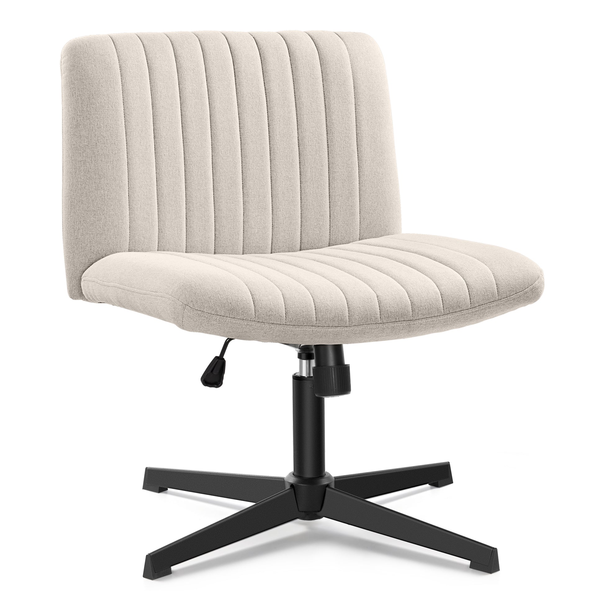 Kerdom Office Armless Chair Cross Legged with Adjustable Height