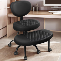 Cross Legged Office Chair, Meditation Chair with Lumbar Support, ADHD Desk Chair for Adults, Adjustable Height Yoga Office Chair, Kneeling Chair for Home Office