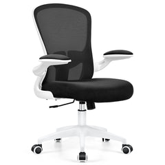 COOLHUT Office Chair with Lumbar Support and Flip-up Arms, Ergonomic Desk Chair