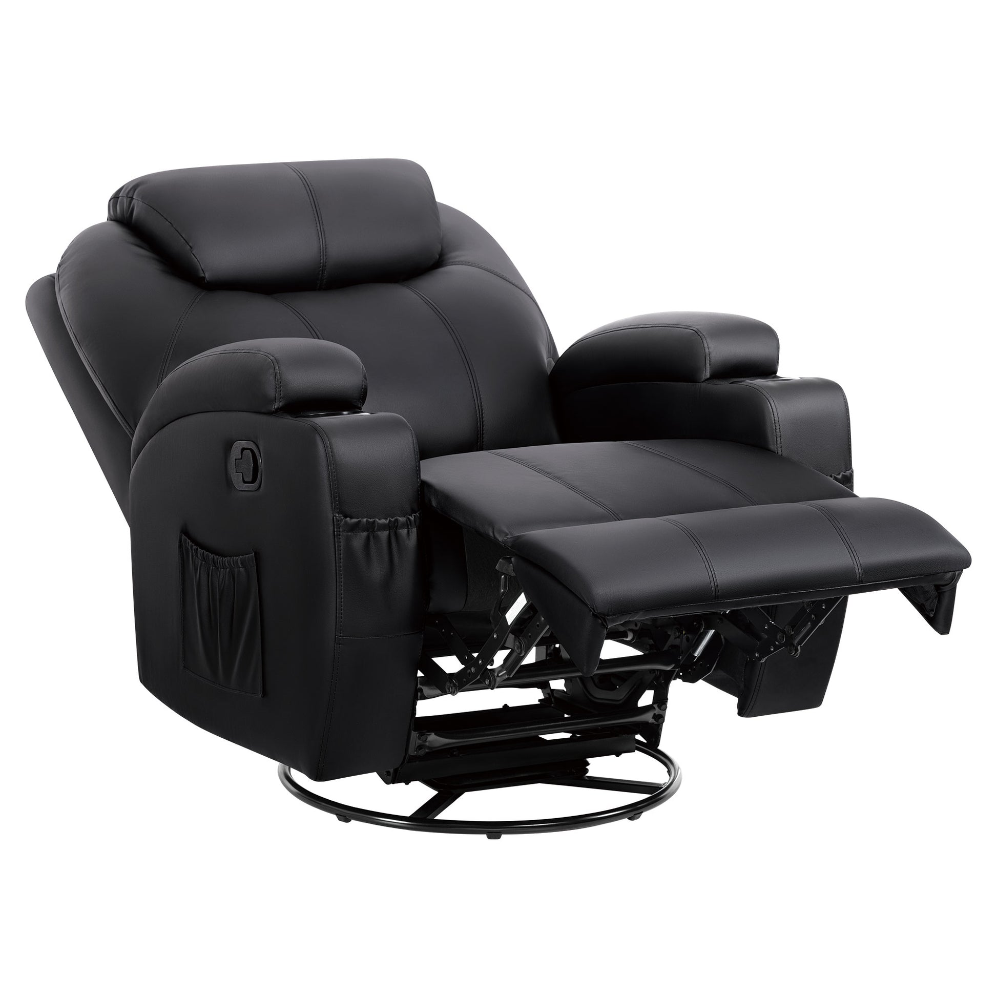 Modern Power Swivel Glider Recliner w/ Massage & Heat