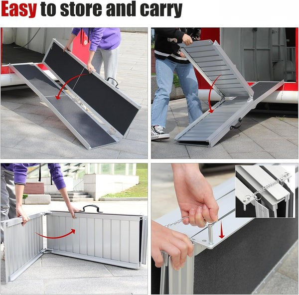 6 Feet Lightweight Foldable Wheelchair Ramp