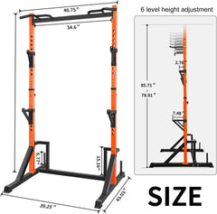 Squat Rack Pull-up Rod, Adjustable Squat Rack Bracket