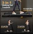 3 in 1 Foldable Treadmill with Removable Desk