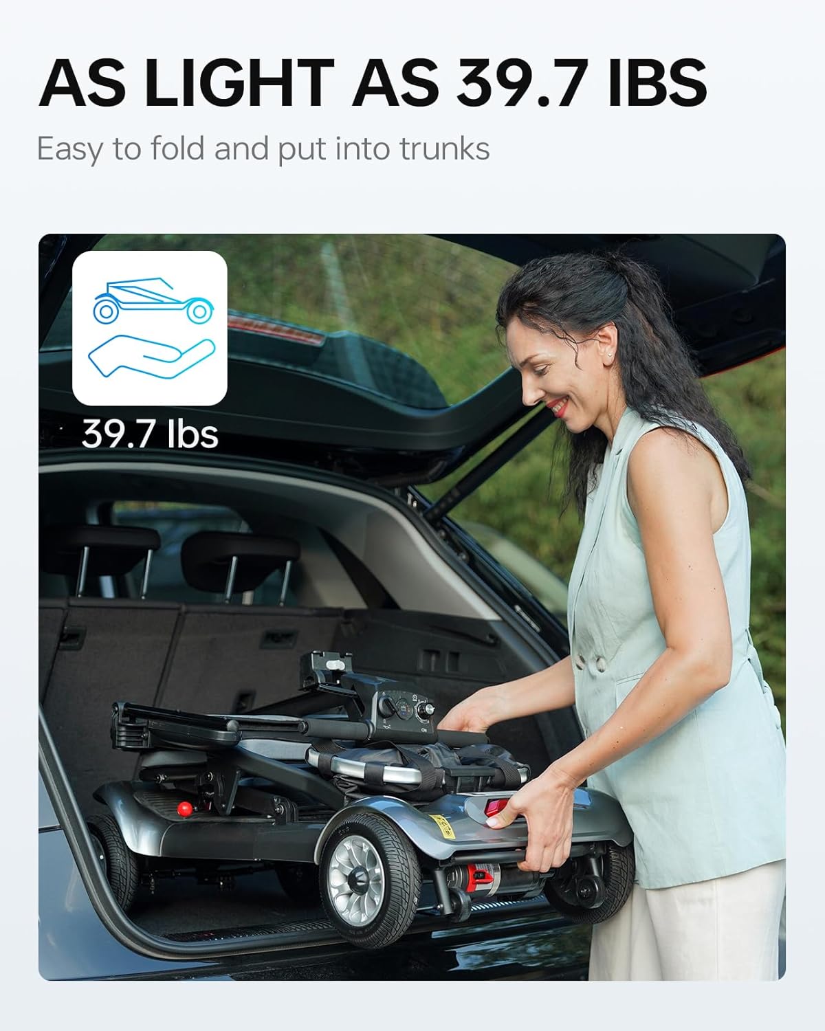 MS001 Lightweight Foldable Mobility Scooter for Air Travel