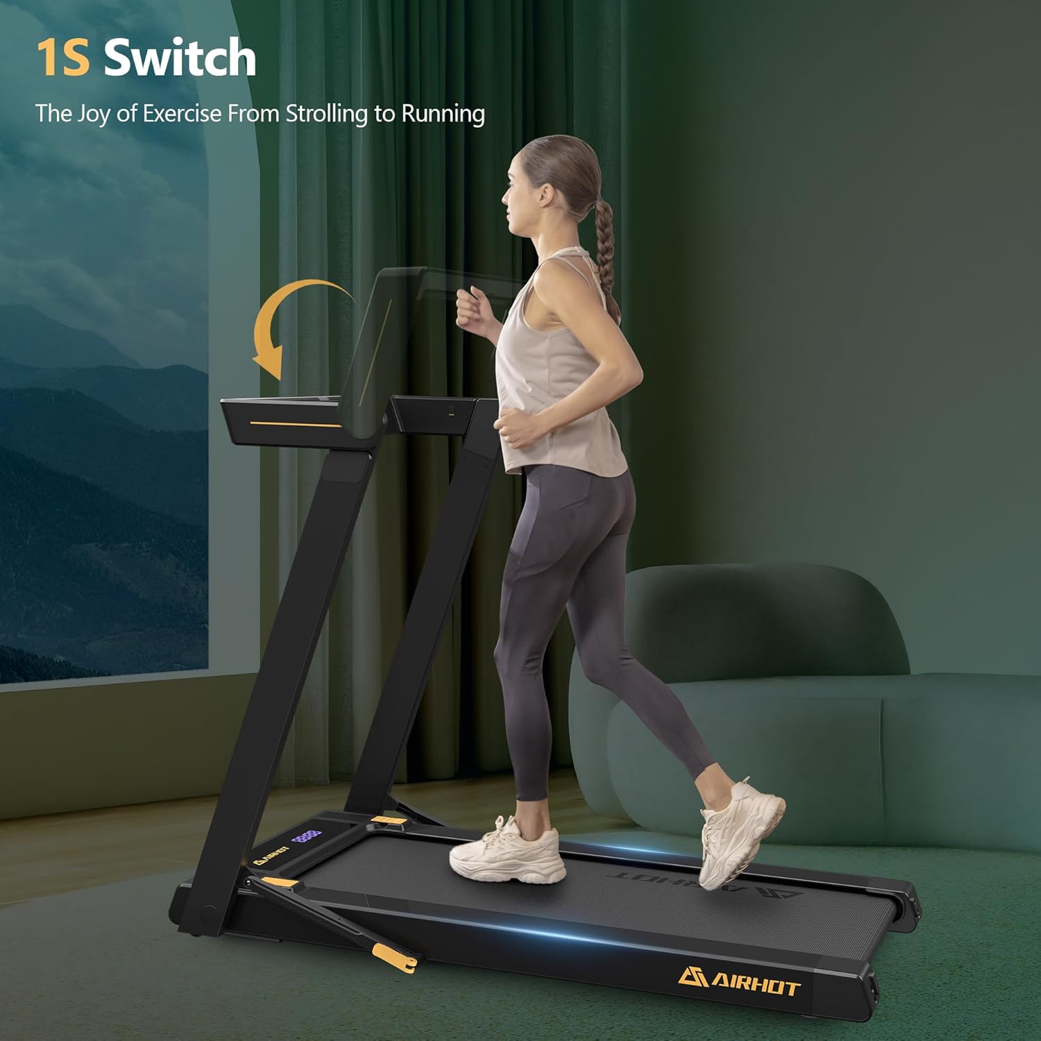 3 in 1 Foldable Treadmill with Removable Desk