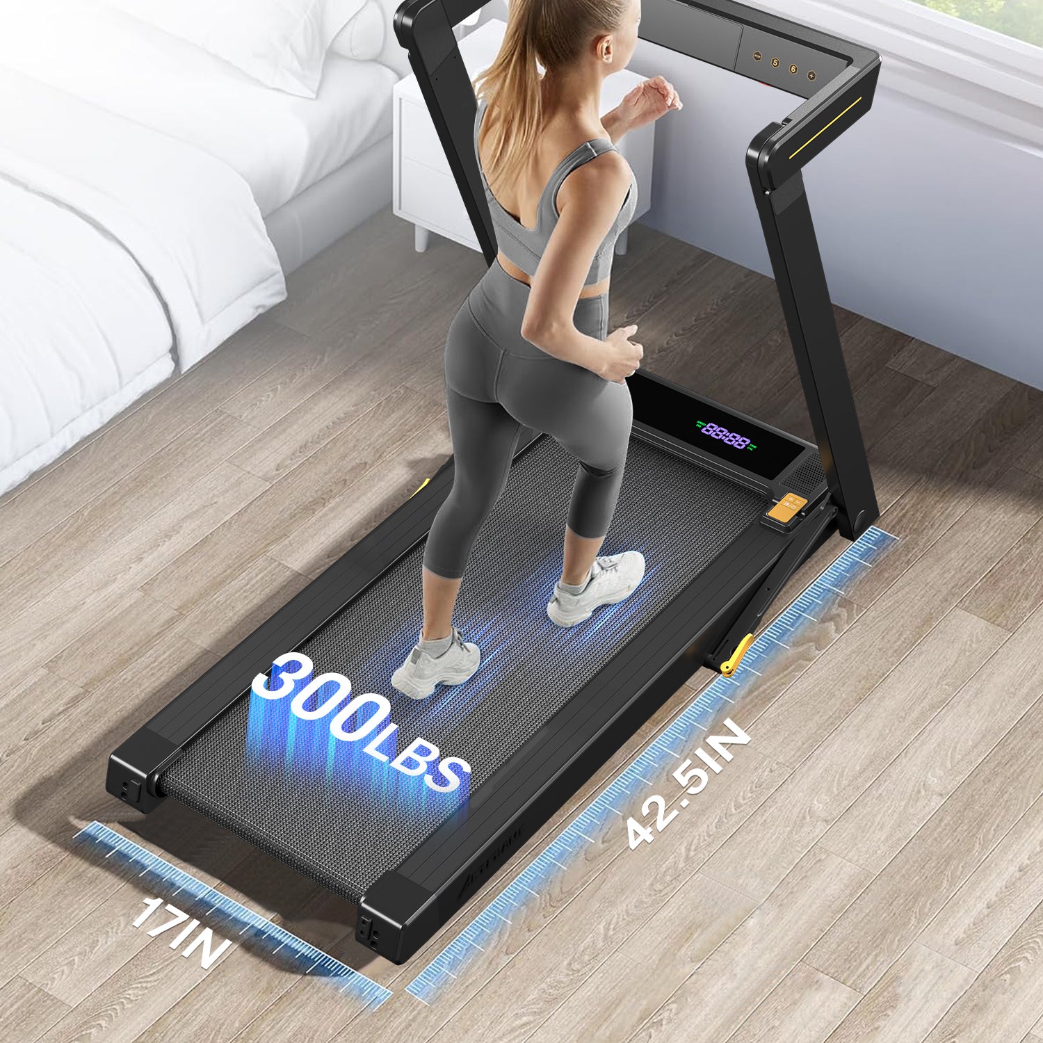 3 in 1 Foldable Treadmill with Removable Desk