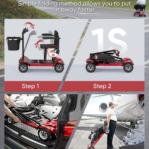 MS001 Lightweight Foldable Mobility Scooter for Air Travel