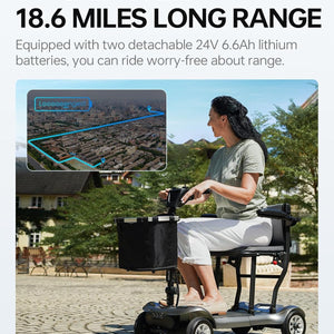 MS001 Lightweight Foldable Mobility Scooter for Air Travel