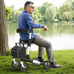 Lightweight 4-Wheel Rollator Walker With Seat