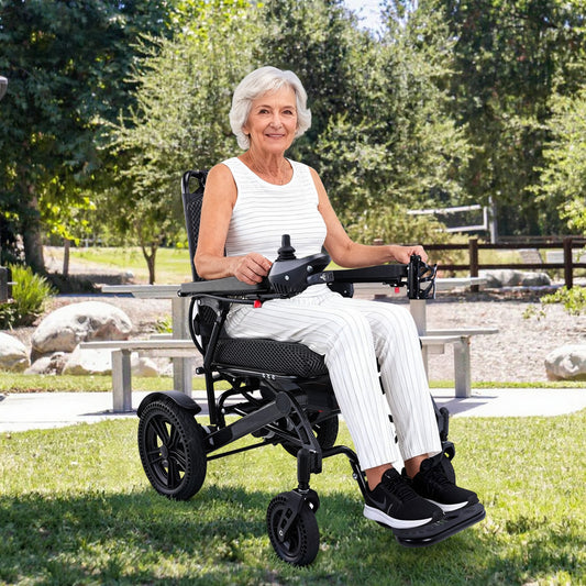 DX05 Pro Foldable Outdoor All-Terrain Electric Wheelchair – Airline Approved