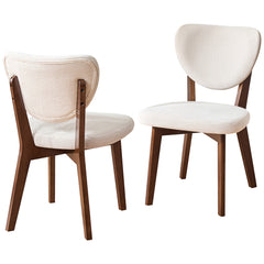 COOLHUT Dining Chairs, Farmhouse Natural Wooden Dining Side Chairs, Mid Century Modern Upholstered Kitchen Chairs with Solid Wooden Legs for Dining Room Kitchen Living Room