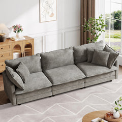 Modular Sectional Sofa Couch, Comfy 3 Seats Sofa Sectional Couch for Living Room
