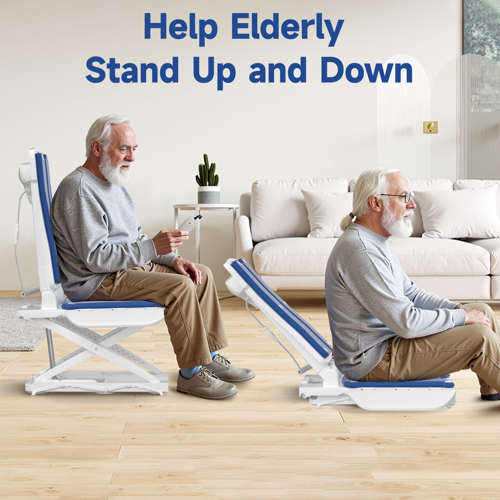 JC35 Electric Bathtub Floor Lift Chair-308 LBS Capacity, Lightweight, Waterproof